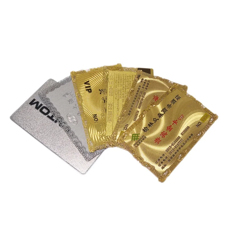 

Laser Engraved Customized Gold/Silver Stainless Steel Metal Business Card