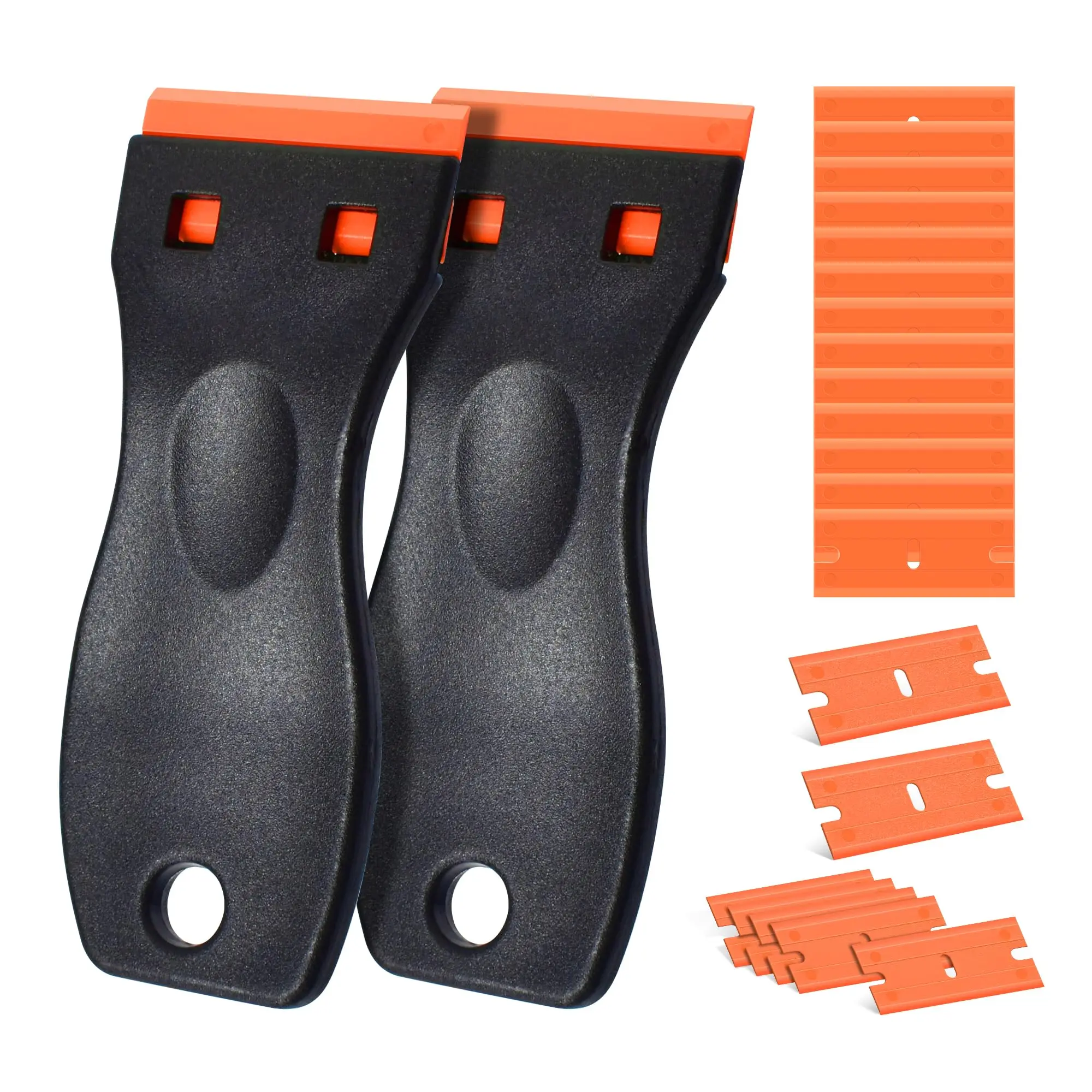 

Скребок SenNan пластиковый с двойной окантовкой, устройство для удаления клея, 2 Скребка Для духовок, керамических окон автомобиля, стекла, виниловых наклеек, 20 шт.