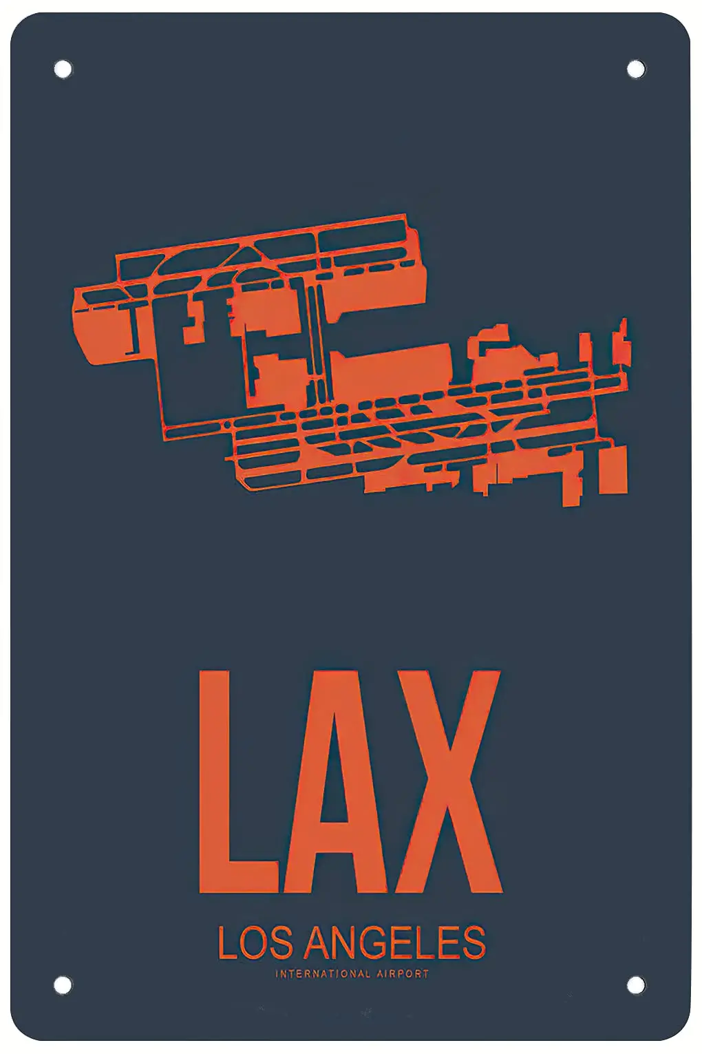 Постер Lax в аэропорту 3 винтажных металлических жестяных знака Настенная