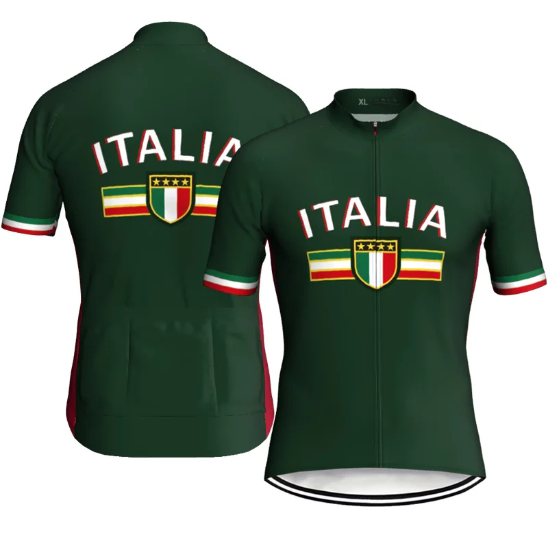 

Summer Italy Bike Jersey Short Sleeve Road Cycling Clothes Top Downhill Bicycl Shirt Race Sport Italia Jacket Sweater Ride Wear