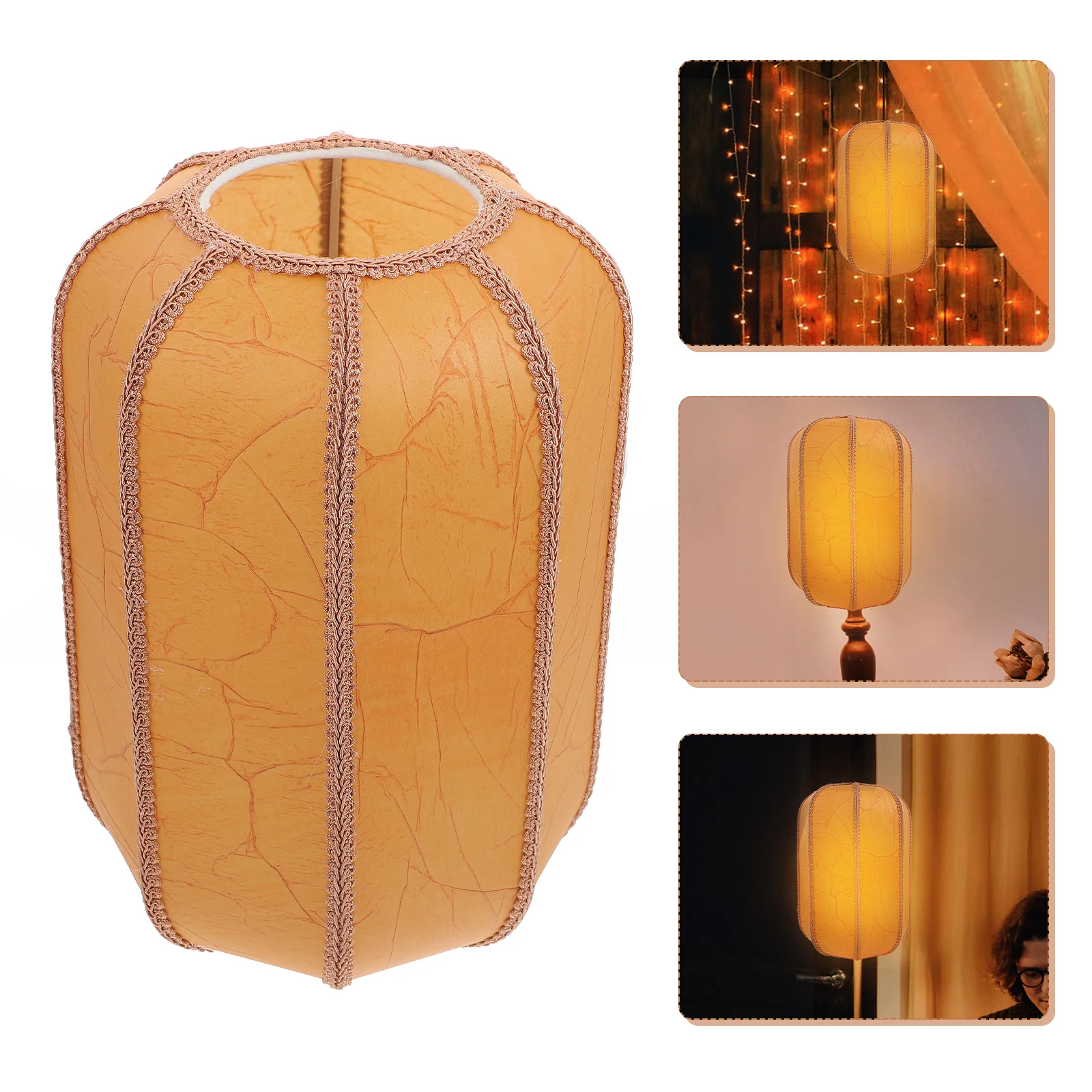 

Lantern Shade Indoor Lampshade Simple Light Cover Vintage Table Home Adornment Retro Desk Decor Ceiling Chinese