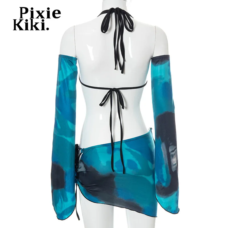 Пикантный комплект из двух предметов PixieKiki короткий топ с открытой спиной и