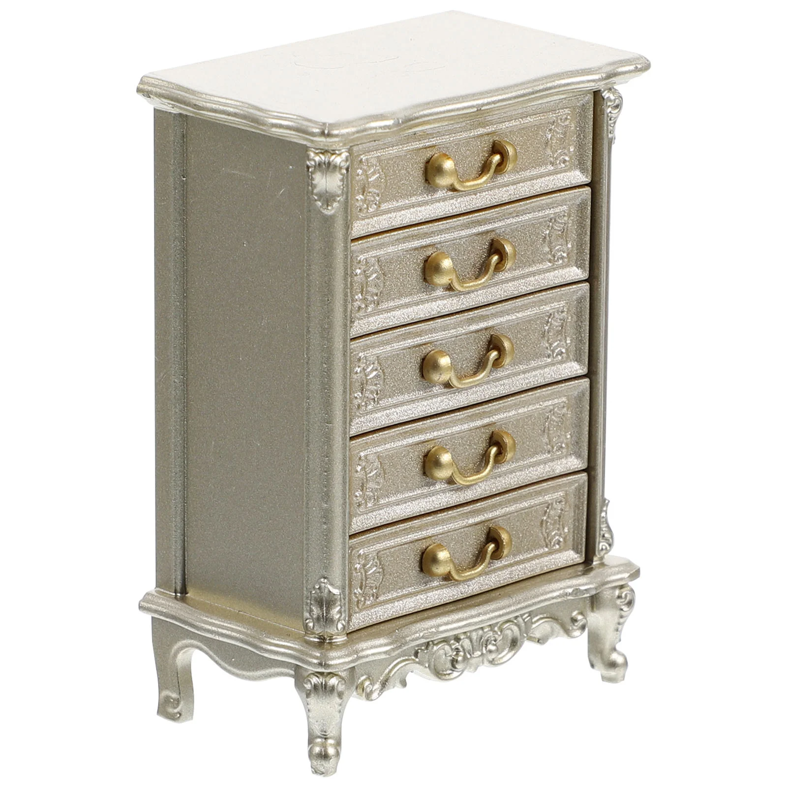 

Vintage Furniture Mini House Miniature Stand Bedside Table Wood Kitchen Scenes Decor Model