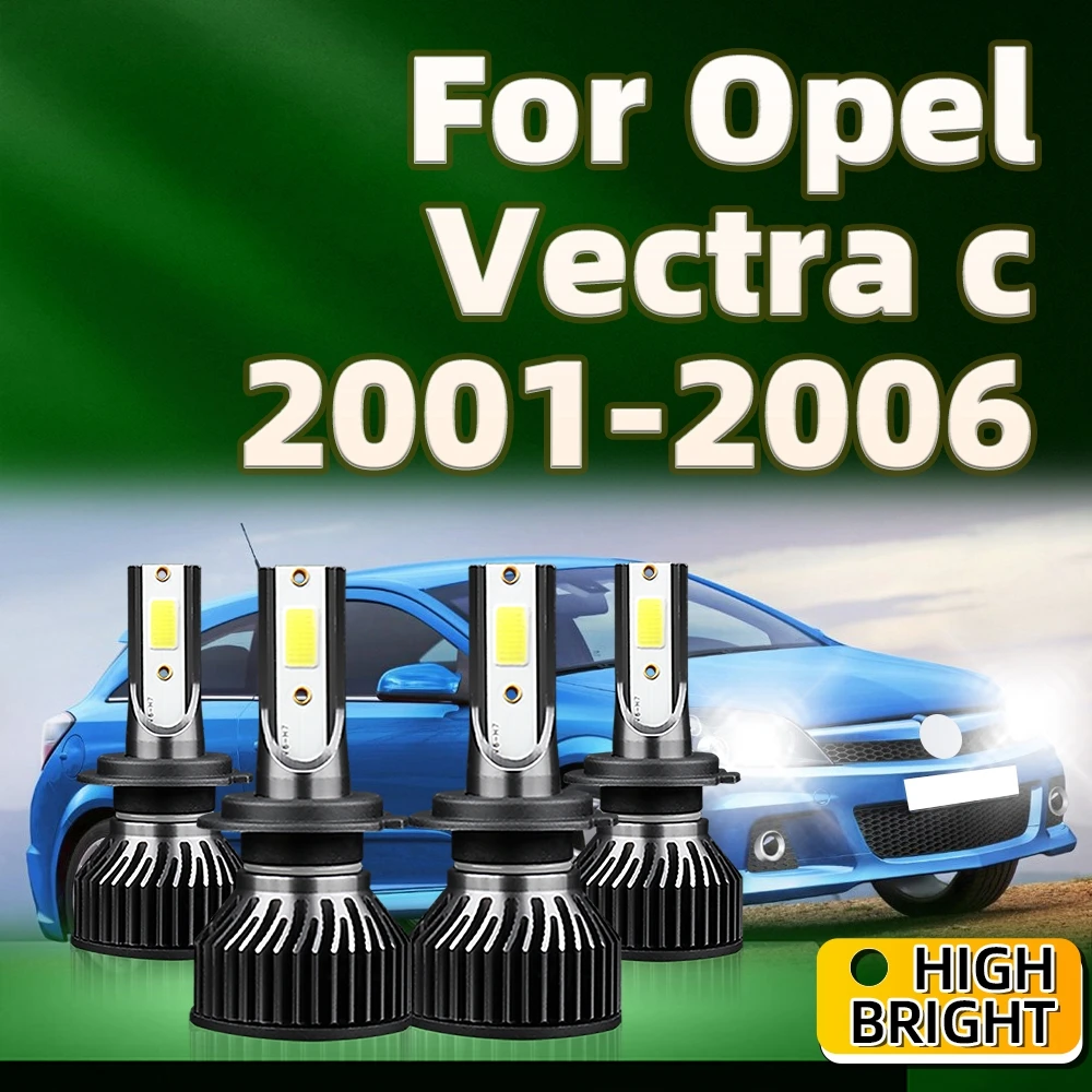 

4 шт. 6000K H7 Светодиодная лампа 130 Вт Мощный вентилятор охлаждения для автомобильных фар Opel Vectra c 2001 2002 2003 2004 2005 2006