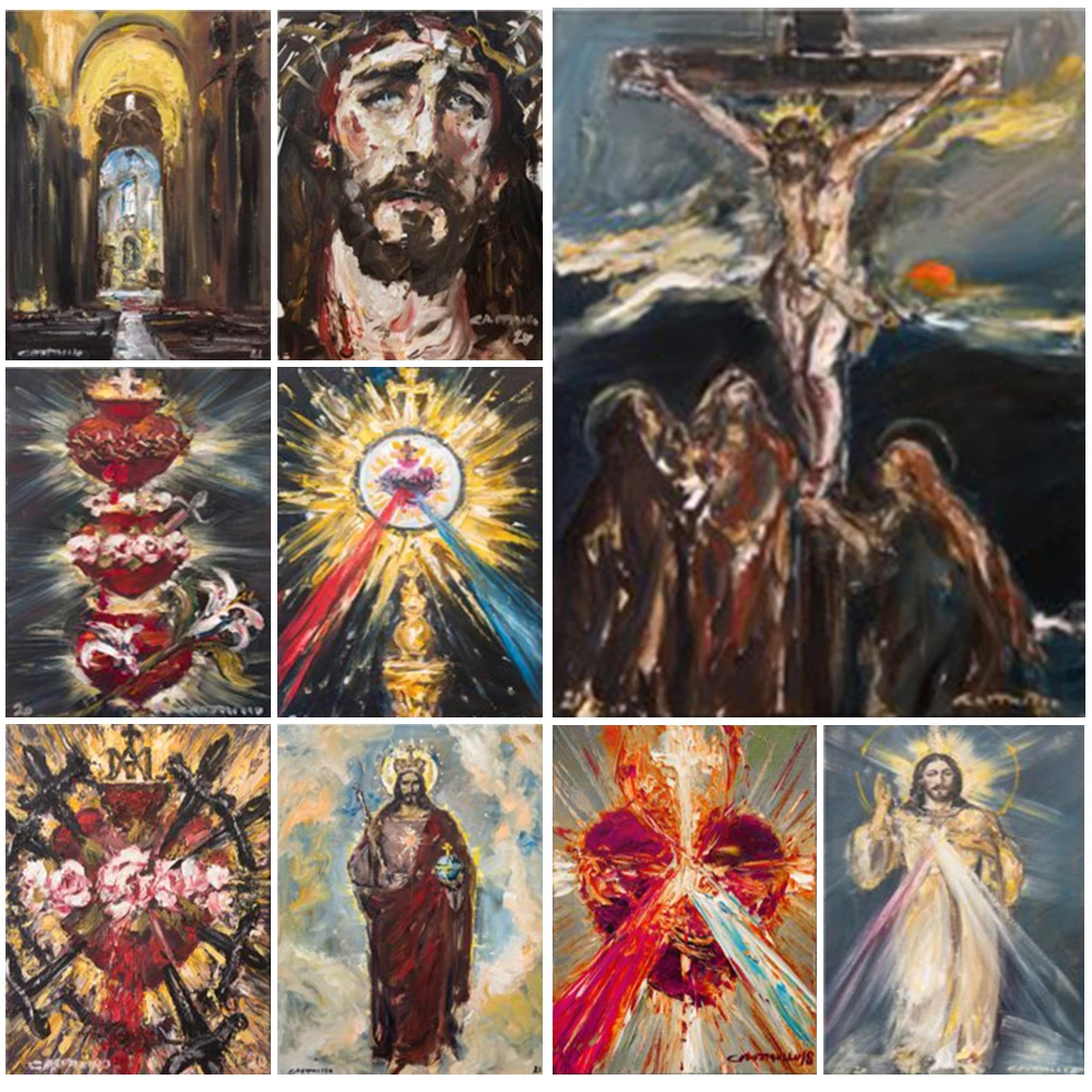 

Jesus Religion Christ Pillar of Shame Nordic Poster Wall Art Canvas Painting Wall Pictures For Living Room Home Decor Unframed