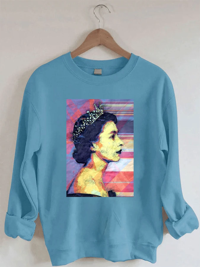 

Queen Print Fashion Long Sleeve Sweatshirt