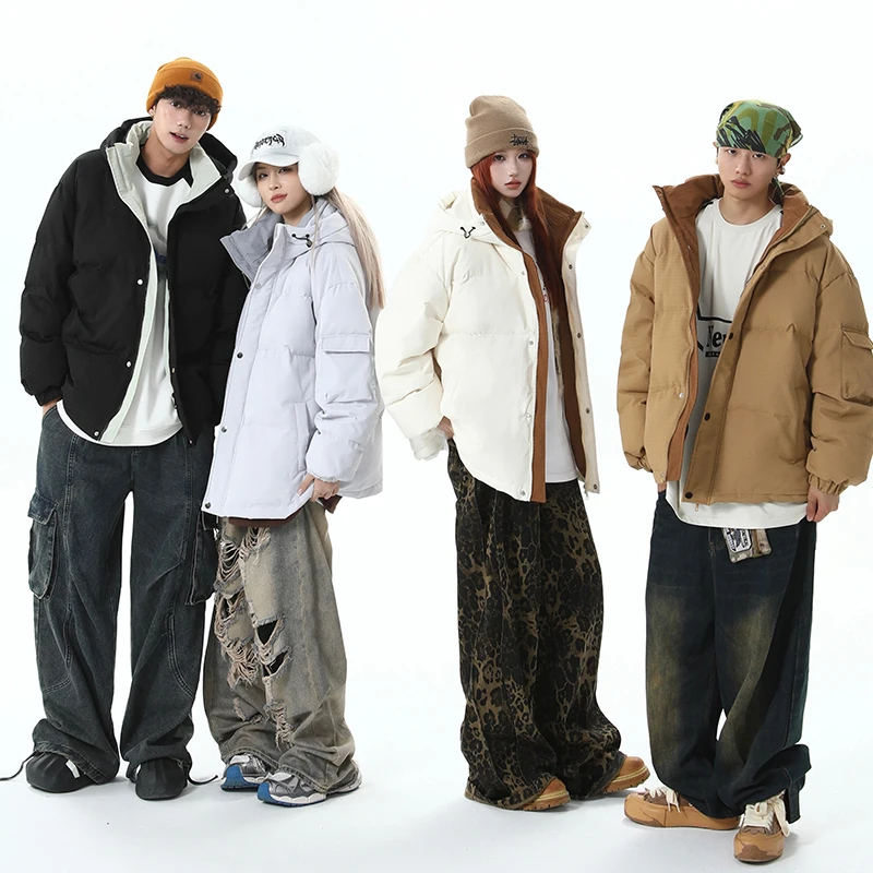 Пуховик Senma мужской и женский одинаковый утолщенный 90-й белый утиный пух