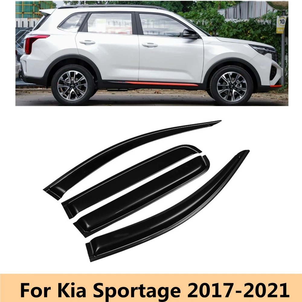 

For Kia Sportage R 2017 2018 2019 2020 2021 Car Side Window Visor Deflector Windshield for Rain Guard Shields Awnings Shelters