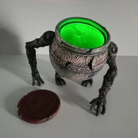 elden ring pot boy statue figure resin game hobby glowing monster magic poison pot jar with lid ornament led home decor gift