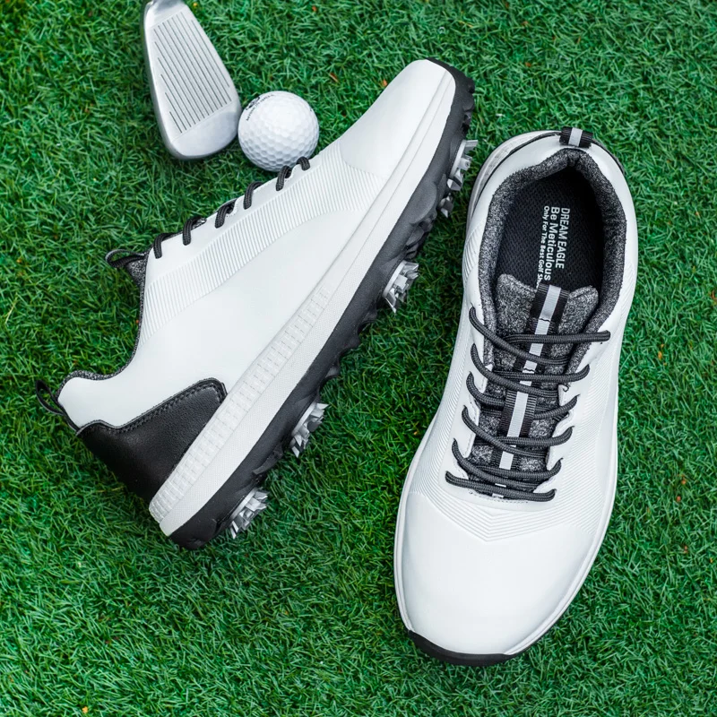 New Professional Golf Shoes Men's Large Size 47 Luxury Comfortable Golf Sneakers Men's 8 Studs Non-slip Golf Walking Shoes
