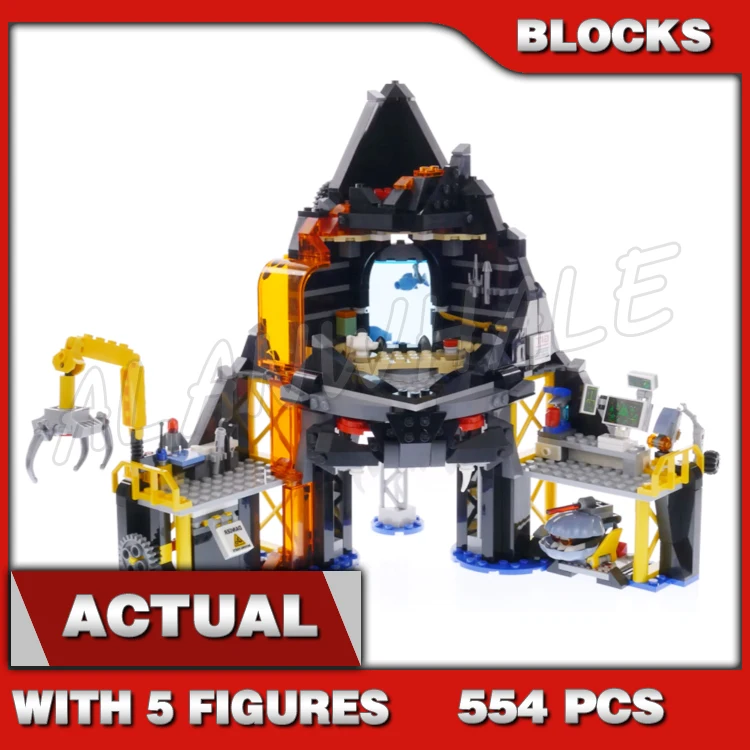 

554 шт., строительные блоки Garmadon's Volcano Lair Base Fortress 10798