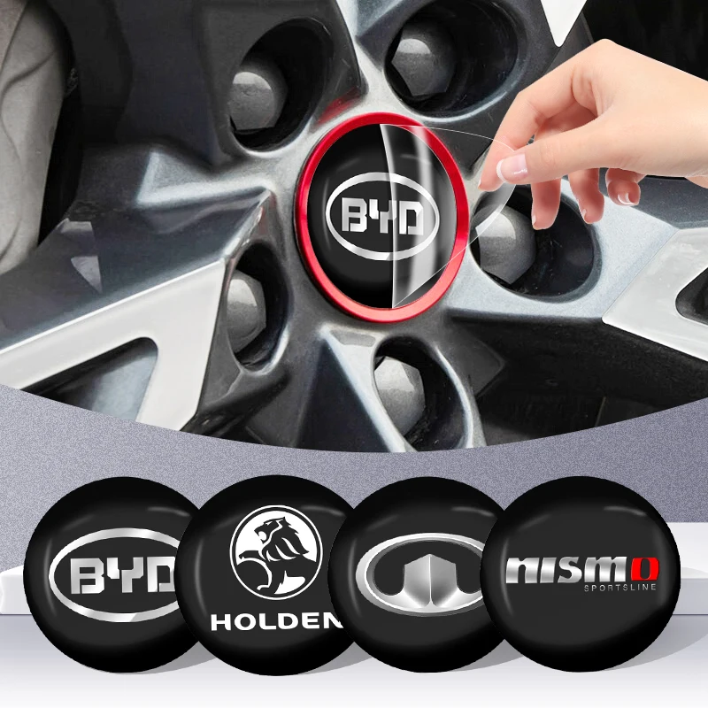 4 шт., 56 мм Технические наклейки для Opel, Kia, Audi, Vw, Bmw, Hyundai, Honda, Mazda, Nissan, Ford, Skoda