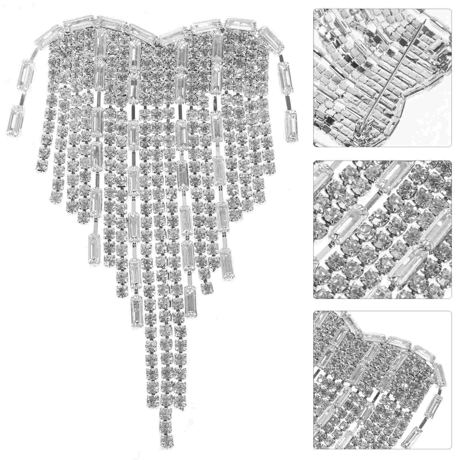 

Bridal Accessories Backpack Rhinestone Accessories Women Brooch Pin Clip Decorative Corsage Cold Wind Alloy Costume Miss
