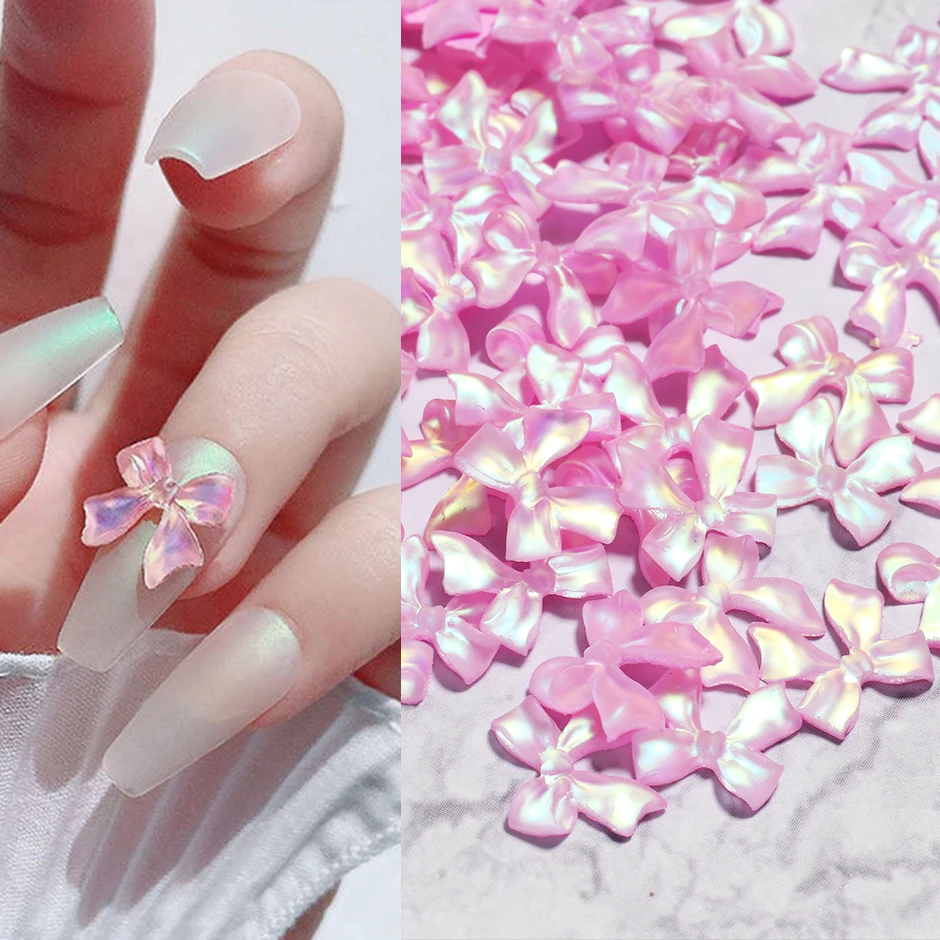 

Aurora Butterfly Nails Art Accessories Resin Ballet Ribbon AB 3D Fashion Japanese Symphony Laser DIY Nails Art Decorations