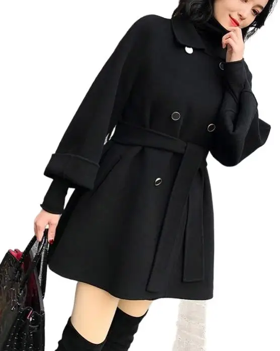 

2023 Women Winter Clothing Double-sided women's cashmere coat new slim woolen coat