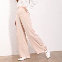 high waist satin wide leg pants 2022 korean fashion spring new all match straight leg mopping pants trousers casual pants trend