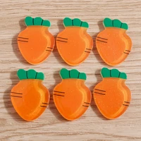 10pcs 18x24mm cute resin carrot cabochons flat back scrapbook crafts for jewelry making students hairpin brooch accessories