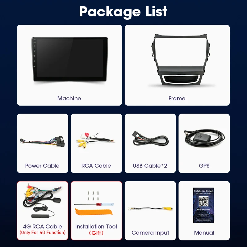 jmcq 9 2 din ips android 2g32g car radio for hyundai santa fe 3 2013 2017 rds dsp auto audio navigation gps navi head unit free global shipping