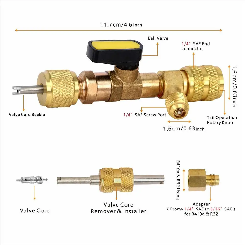 Инструмент для снятия сердечника клапана инструмент установки съемник шрадера