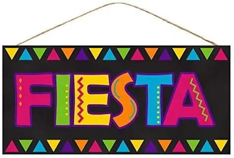 

Fiesta Wooden Sign - Wreath Embellishment Add On - Front Door Decor
