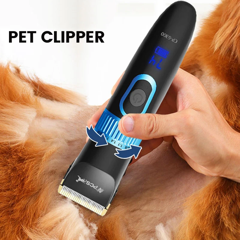

Pet Grooming Tools Rechargeable Dog Hair Clipper Trimmers Cutter Professional Cat Hair Shaver Scissors LCD Display Waterproof
