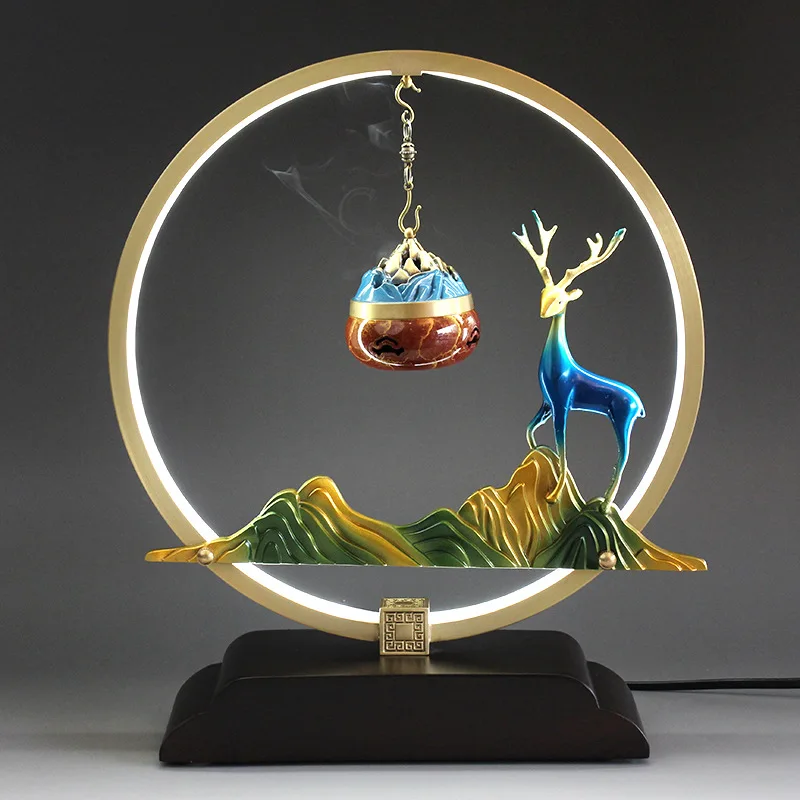 

Brass Backflow Incense Burner Waterfall Insence Aroma Diffuser Holder Incense Burner Humidifier Wierook Houder Ornaments AA50IB