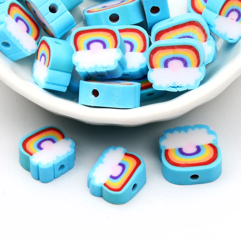 

Бусины из полимерной глины с радужными облаками, 20/50/100 шт.