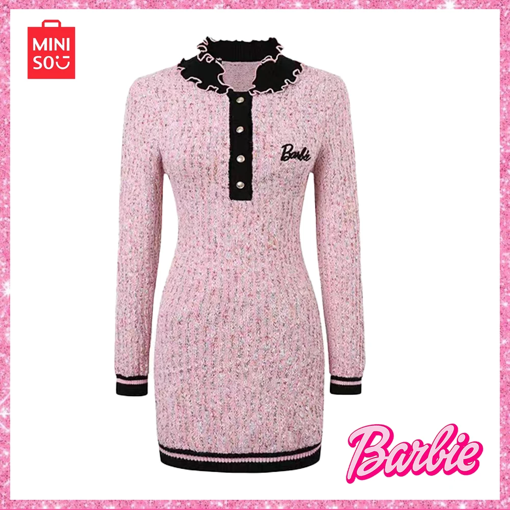 Новая коллекция 2023 года милое розовое крутое платье Miniso для девочек из