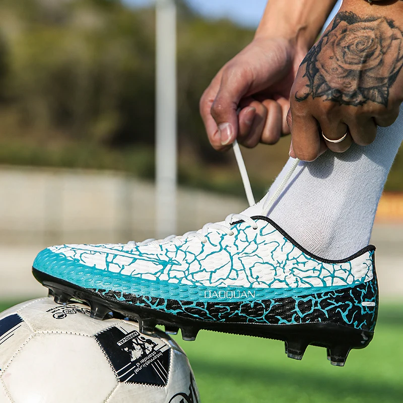 Men's Soccer Shoe Long Nail Broken Nail Football Boots Anti-slip Grass Training Match Five-person Shoe Children's Soccer Shoe Si