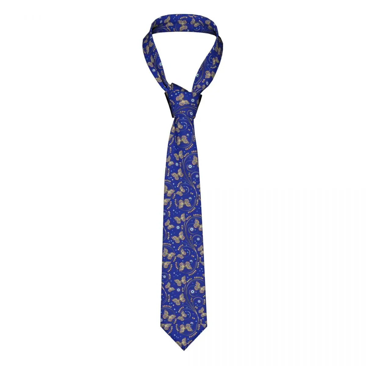 

Golden Butterfly Tie Evil Eye Print Accessories For Man Neck Ties Fashion Blouse 8CM Party Cravat