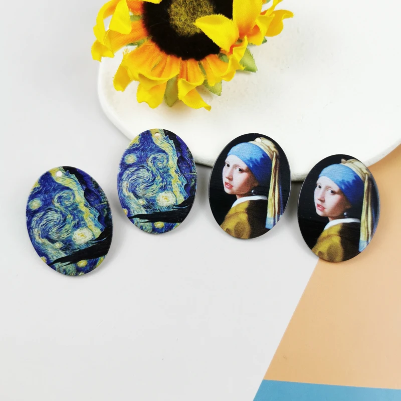 JeQue 10 шт. акриловые подвески для сережек, подвеска для брелока с изображением девушки