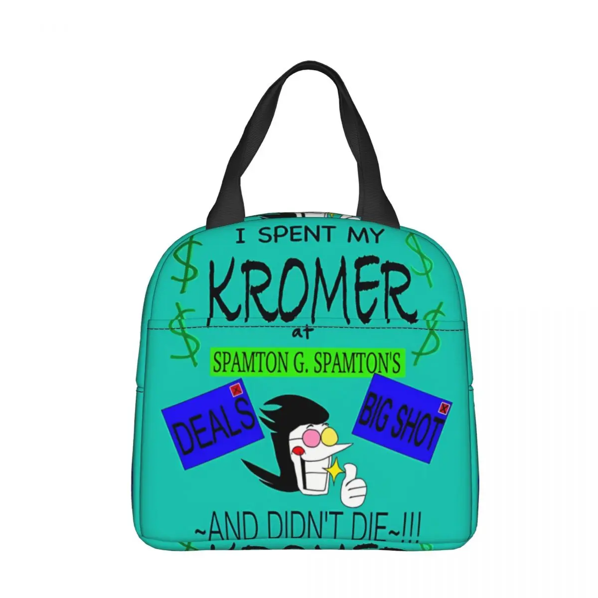 

Я потратил свой KROMER в Spamton, портативные сумки из ткани Оксфорд, игровой Deltarune Spamton, школьный обед, для пешего туризма, детский холодильник
