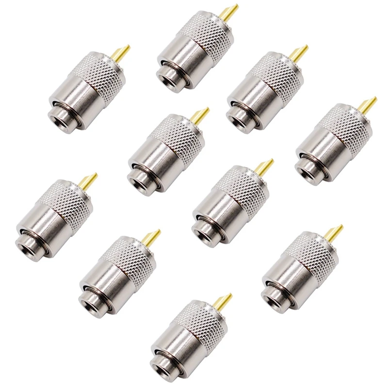 

10PCS RF Connector UHF Male Connector RG8 RG58 Cable Lug Antenna Connector PL259