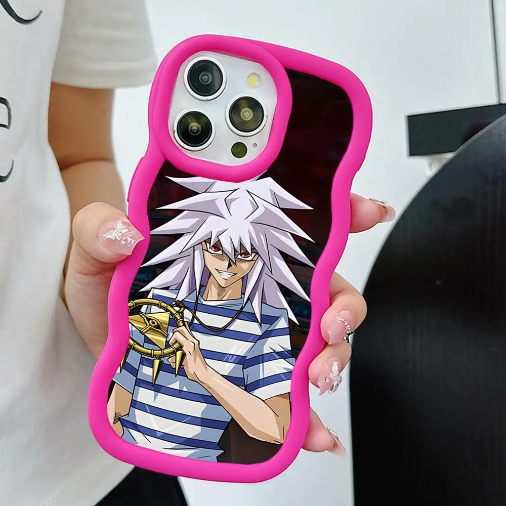 Фото Чехол для телефона Yugioh Yami Bakura для iPhone 17 16 15 14 13 12 11 Air Pro Max Plus, красный, мягкий ТПУ, с волнистым краем №1