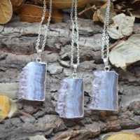 nature amethyst slice druzy pendant necklace fashion purple quartz jewelry