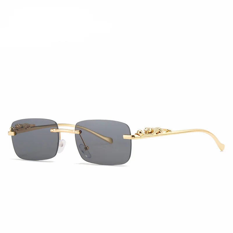 

2022 Fashion Leopard Head Frameless Sunglass Small Frame Polarized Anti-ultraviolet UV400 Casual Sunglasses for Adult,Women,Men