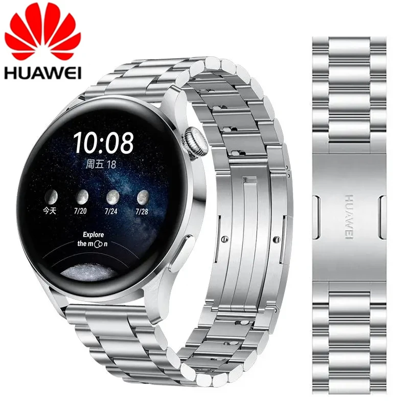 Huawei 100% Original Stainless Steel Strap for Huawei Watch GT3 Pro 46mm Watchband for GT2 GT2e GT 2 pro GT3 46mm Watch 3/ 3pro