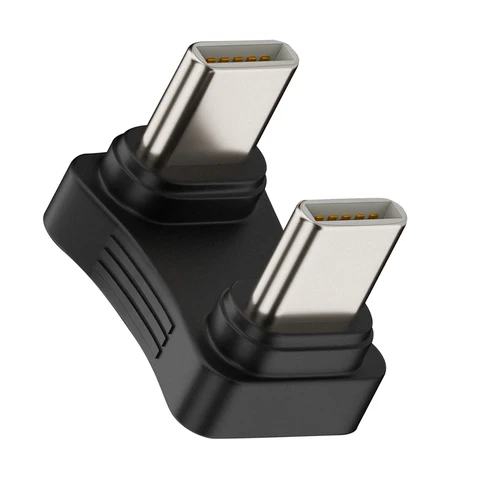 Переходник 2 в 1 «Папа-папа» USB C, адаптер Type C 2,0 480 Мбит/с, передача данных PD65W, зарядка для MacBook Pro, Samsung, Xiaomi, Huawei