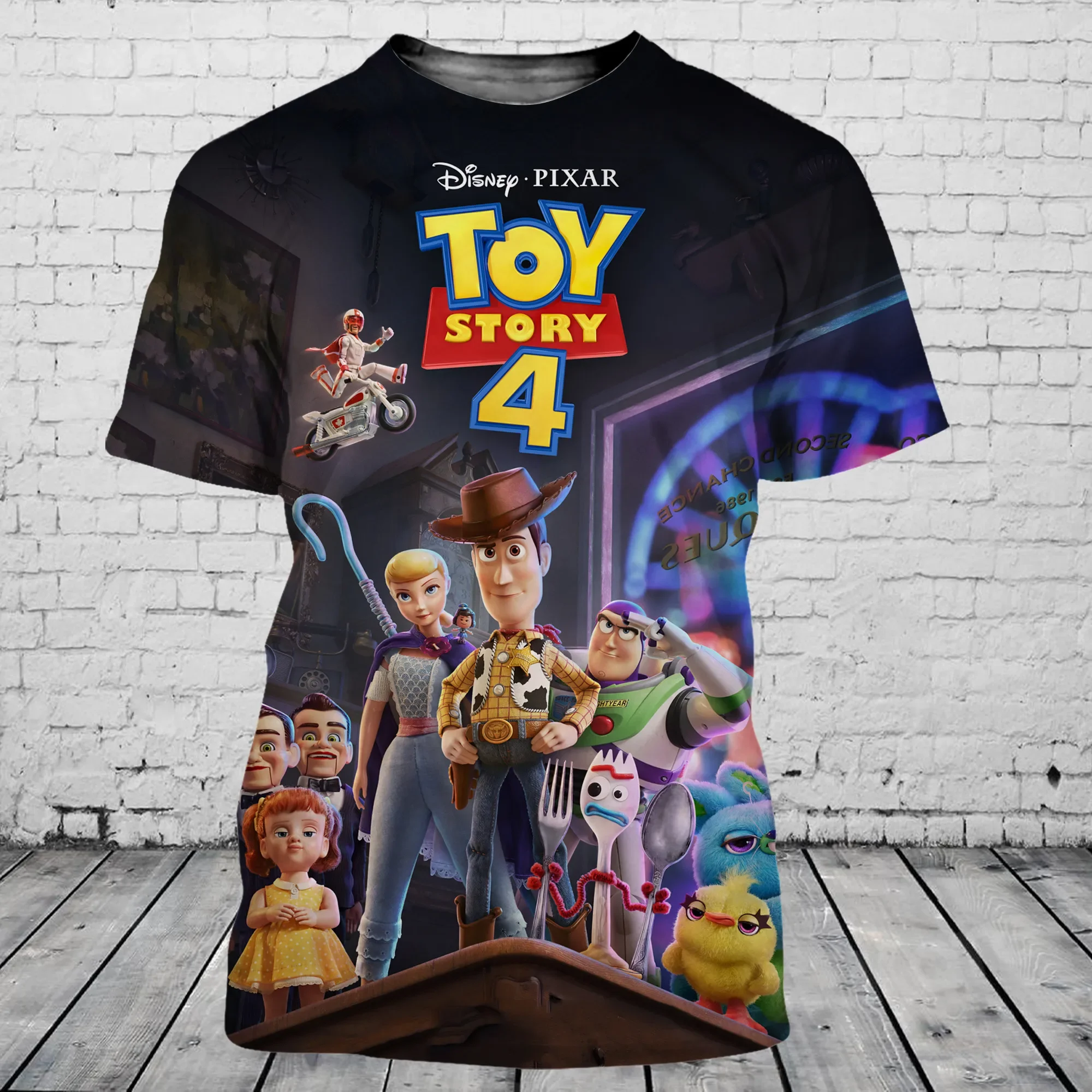 Модная Футболка Унисекс MINISO История Игрушек 4 С Принтом Круглым Вырезом И