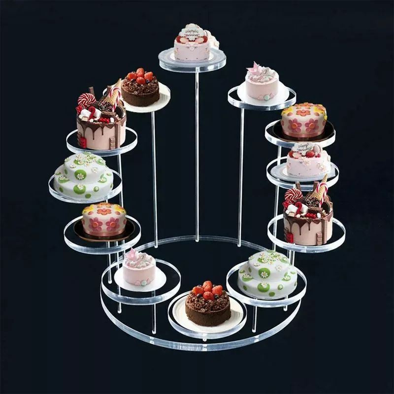 

Acrylic CupCake Display Stand Black Transparent Birthday Party Wedding Decorations For Tables Dessert Rack Cake Stand Tools