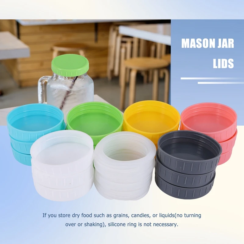 SEWS-18Pcs пластиковые крышки для банок с обычным горлышком шариков Керр и многого