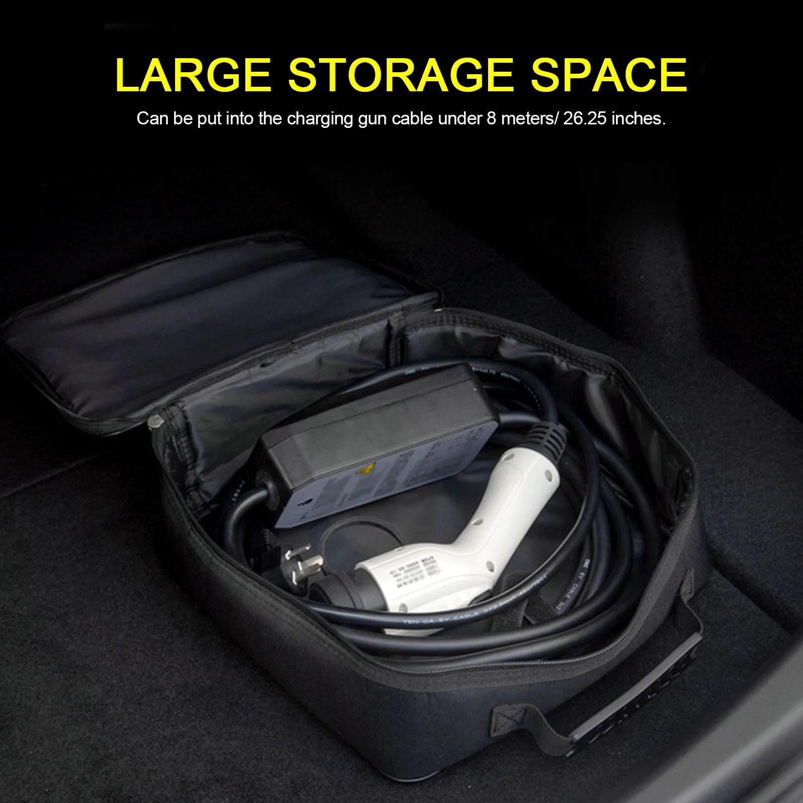 car charging cable storage bag jumper carry bag for electric vehicle charger plugs sockets charging equipment container storage free global shipping