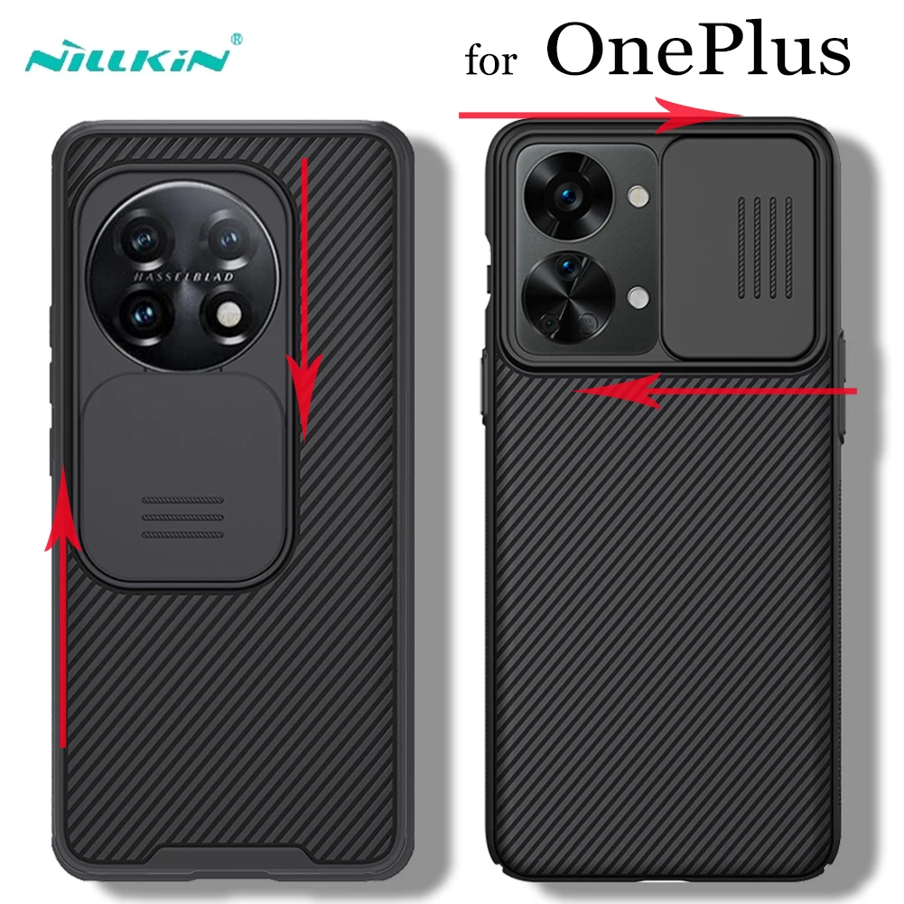 

OnePlus 11 11R 10 Pro 10R 10T ACE 2V 2 Case Nillkin Slide Camera Lens Protection Cover for OnePlus 9R 9RT Nord 2T CE2 CE3 Lite