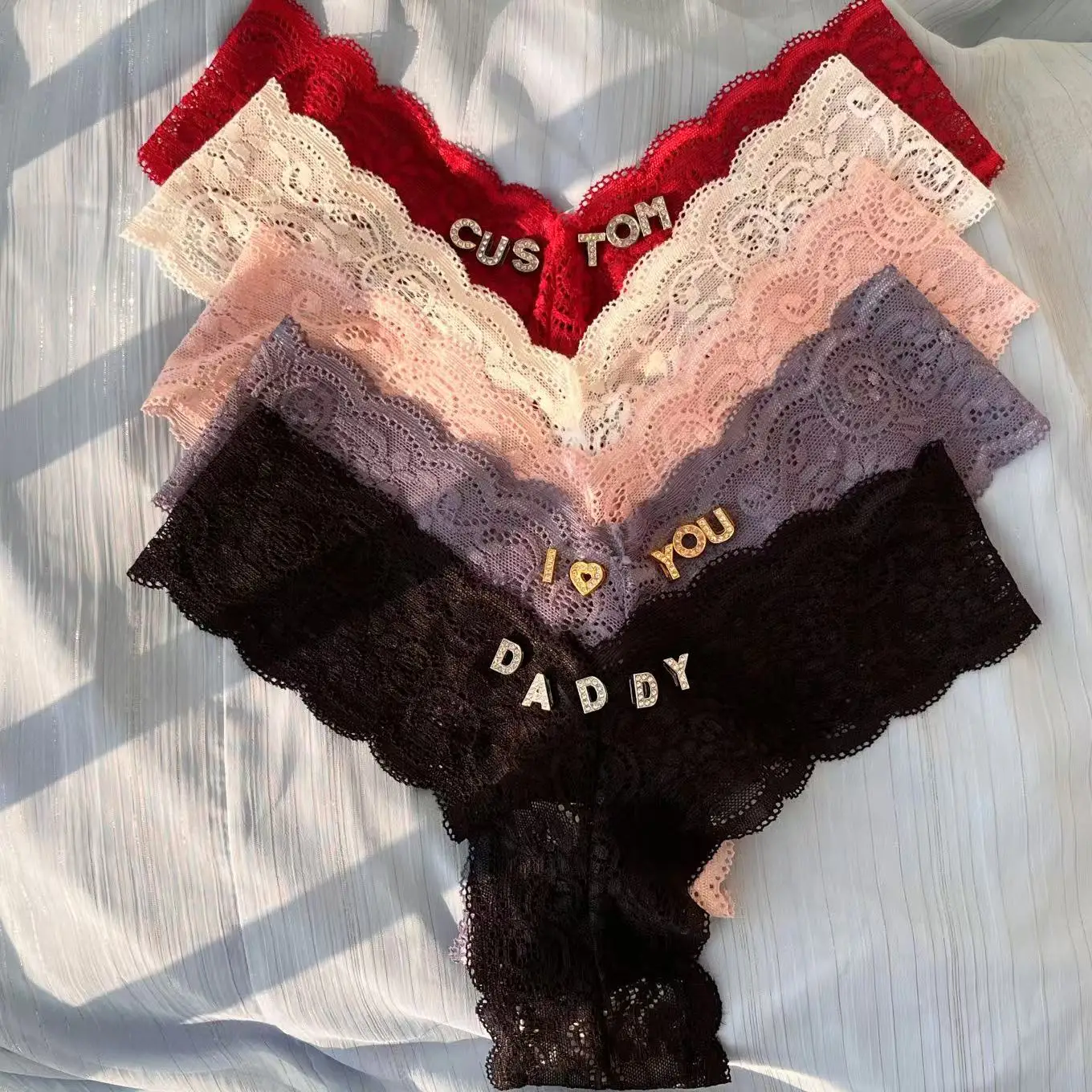 Сексуальные женские стринги на заказ индивидуальные трусики нижнее белье трусы