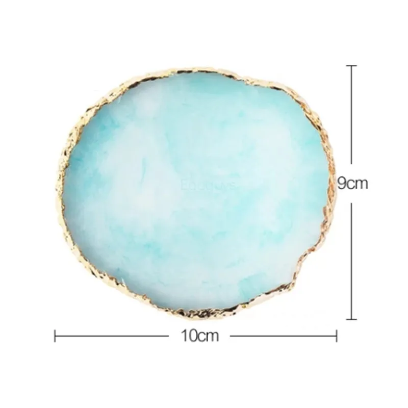 6 цветов Круглый полимер агат камень палитра ногтей демонстрация дизайна полка