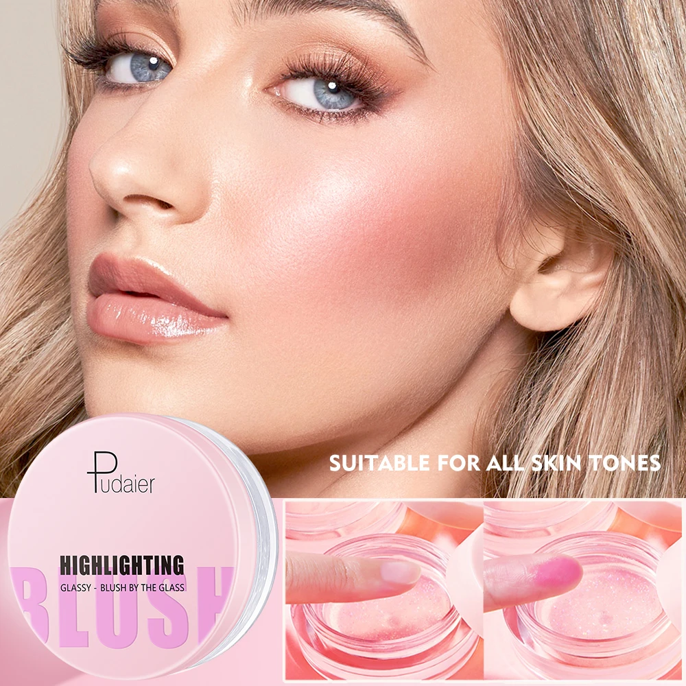 

Color Changing Blush Natural Pink Rouge Cheek Multi Balm Long Lasting Easy To Color Transparent Face Blush Highlighting Makeup