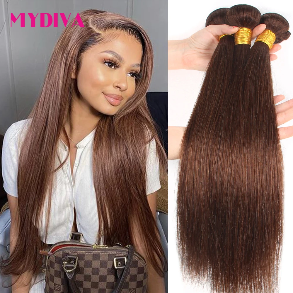 Ed #4 Brazilian Straight Human Hair Extensions 30 32 34 36 Inch