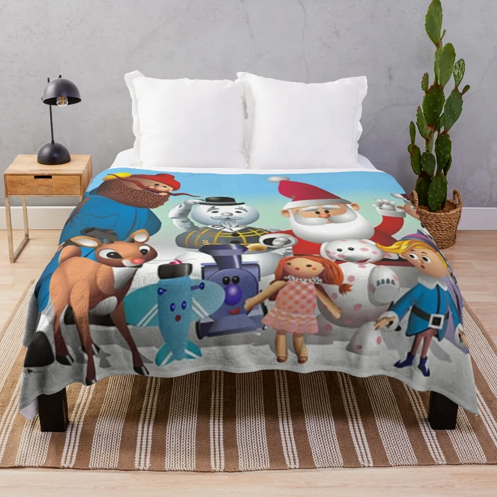 

Dreamscapes Rudolph and Friends Throw Blanket 3D Blanket