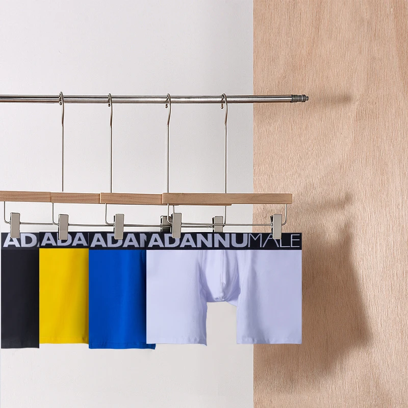 Длинные боксеры сексуальные мужские трусы хлопковое тонкое Мужское нижнее белье