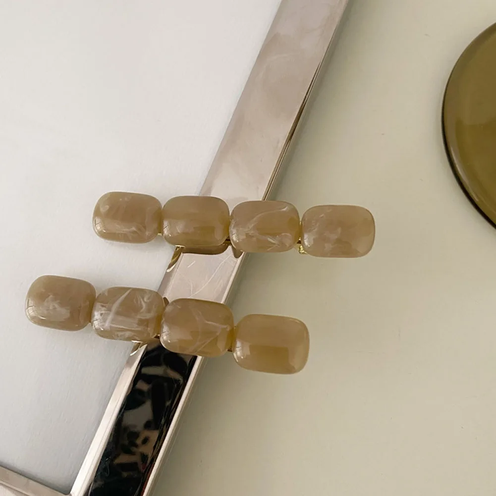 

New Handmade Stone Hair Clips Gold Color Long Barrettes Hair Clips for Women Girls Korean Fashion Hairpin Hair Accessories Gifts